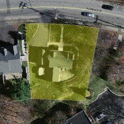 125 Florence St, Newton, MA 02459 aerial view