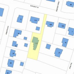 112 Sargent St, Newton, MA 02458 plot plan