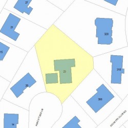 23 Peach Tree Ln, Newton, MA 02459 plot plan