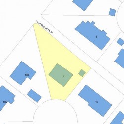 7 Cavanaugh Path, Newton, MA 02459 plot plan
