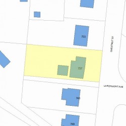 737 Chestnut St, Newton, MA 02468 plot plan