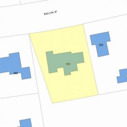 558 Beacon St, Newton, MA 02459 plot plan