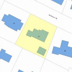 83 Mandalay Rd, Newton, MA 02459 plot plan