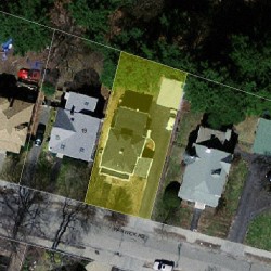 25 Warwick Rd, Newton, MA 02465 aerial view