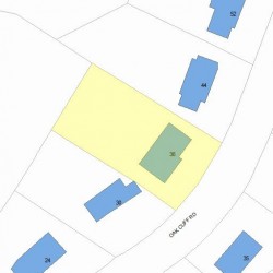 36 Oak Cliff Rd, Newton, MA 02460 plot plan