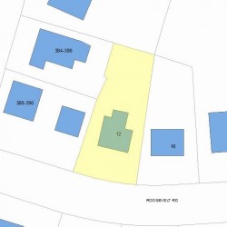 12 Roosevelt Rd, Newton, MA 02459 plot plan