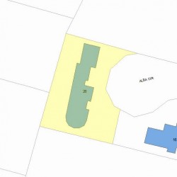 26 Alba Cir, Newton, MA 02458 plot plan