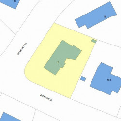 5 Oakmont Rd, Newton, MA 02459 plot plan