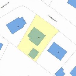 16 Lindbergh Ave, Newton, MA 02465 plot plan