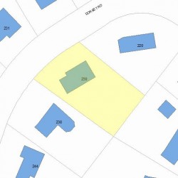 230 Dorset Rd, Newton, MA 02468 plot plan