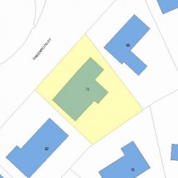 74 Greenwood St, Newton, MA 02459 plot plan