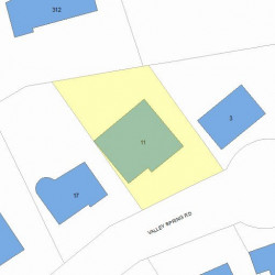 11 Valley Spring Rd, Newton, MA 02458 plot plan