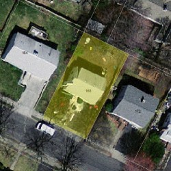 168 Adams Ave, Newton, MA 02465 aerial view