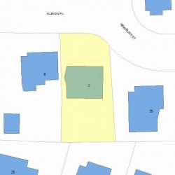 2 Albion Pl, Newton, MA 02459 plot plan