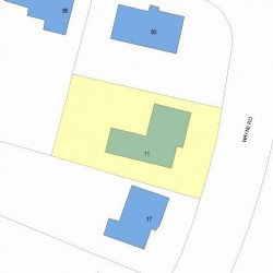 11 Wayne Rd, Newton, MA 02459 plot plan