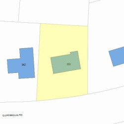 350 Quinobequin Rd, Newton, MA 02468 plot plan