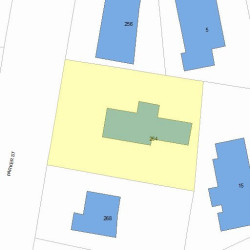 264 Parker St, Newton, MA 02459 plot plan