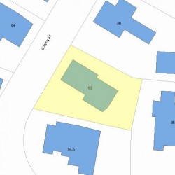 63 Bowen St, Newton, MA 02459 plot plan