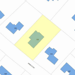 125 Arnold Rd, Newton, MA 02459 plot plan