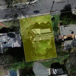 397 Highland St, Newton, MA 02465 aerial view