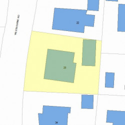 28 Westbourne Rd, Newton, MA 02459 plot plan