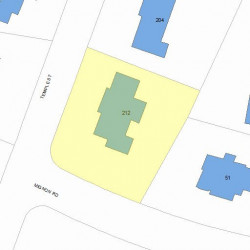 212 Temple St, Newton, MA 02465 plot plan