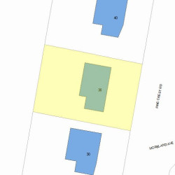 36 Pine Crest Rd, Newton, MA 02459 plot plan