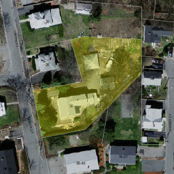 36 Linden St, Newton, MA 02464 aerial view