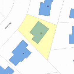 24 Beverly Rd, Newton, MA 02461 plot plan