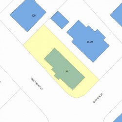 27 Clinton St, Newton, MA 02458 plot plan