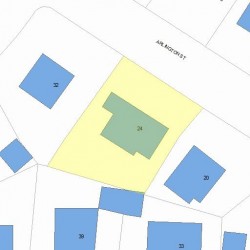 24 Arlington St, Newton, MA 02458 plot plan