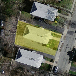 21 Hibbard Rd, Newton, MA 02458 aerial view