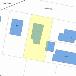 10 Arbor Rd, Newton, MA 02465 plot plan