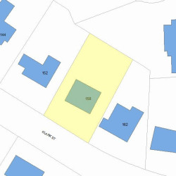 158 Clark St, Newton, MA 02459 plot plan