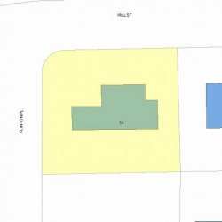 54 Mill St, Newton, MA 02459 plot plan