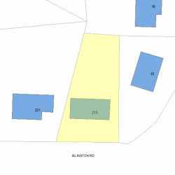 215 Islington Rd, Newton, MA 02466 plot plan