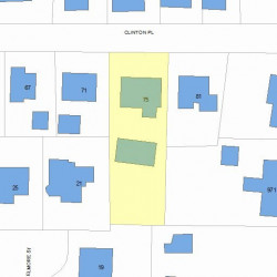75 Clinton Pl, Newton, MA 02459 plot plan