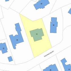 86 Huntington Rd, Newton, MA 02458 plot plan