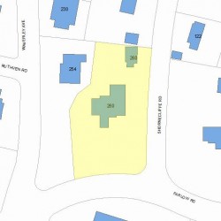 260 Waverley Ave, Newton, MA 02458 plot plan