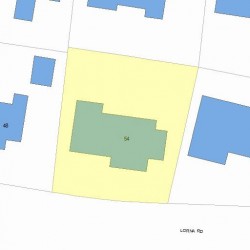 54 Lorna Rd, Newton, MA 02459 plot plan