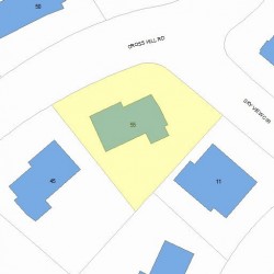 55 Cross Hill Rd, Newton, MA 02459 plot plan