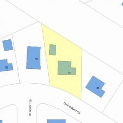53 Canterbury Rd, Newton, MA 02461 plot plan