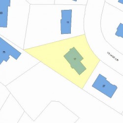 17 Village Cir, Newton, MA 02459 plot plan