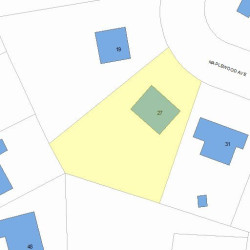 27 Maplewood Ave, Newton, MA 02459 plot plan
