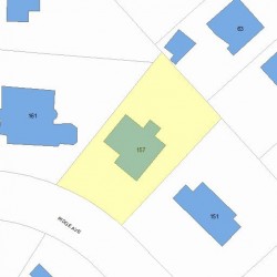 157 Ridge Ave, Newton, MA 02459 plot plan