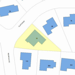 98 Clifton Rd, Newton, MA 02459 plot plan