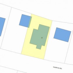 51 Warwick Rd, Newton, MA 02465 plot plan