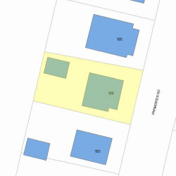 189 Parmenter Rd, Newton, MA 02465 plot plan