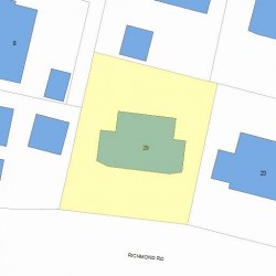 29 Richmond Rd, Newton, MA 02458 plot plan