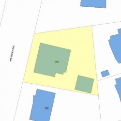 156 Waverley Ave, Newton, MA 02458 plot plan